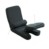Elegant Dark Gray Brown Cotton-Lazy Sofa for a Chic and Cozy Living Room hmy-1072