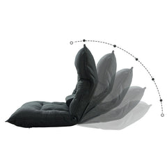 Cozy Cotton Lazy Sofa in Dark Gray, Orange, Blue, and Brown - Stylish and Comfortable hmy-1075