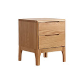 Elegant Oak Wood Nightstand - Natural Finish for Stylish Bedrooms hmzj-799
