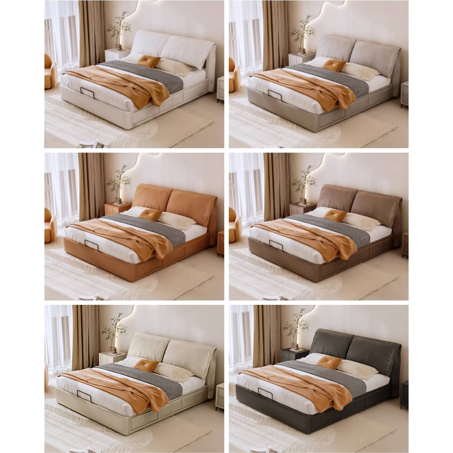 Modern Queen Size Bed with Pine Frame & Cotton Upholstered Headboard for Bedroom hmzsh-1269 Modern Queen Size Bed with Pine Frame & Cotton Upholstered Headboard for Bedroom hmzsh-1269