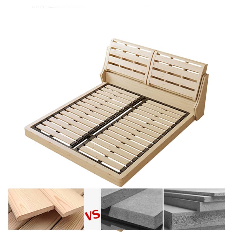 Modern Queen Size Bed with Pine Frame & Cotton Upholstered Headboard for Bedroom hmzsh-1269 Modern Queen Size Bed with Pine Frame & Cotton Upholstered Headboard for Bedroom hmzsh-1269