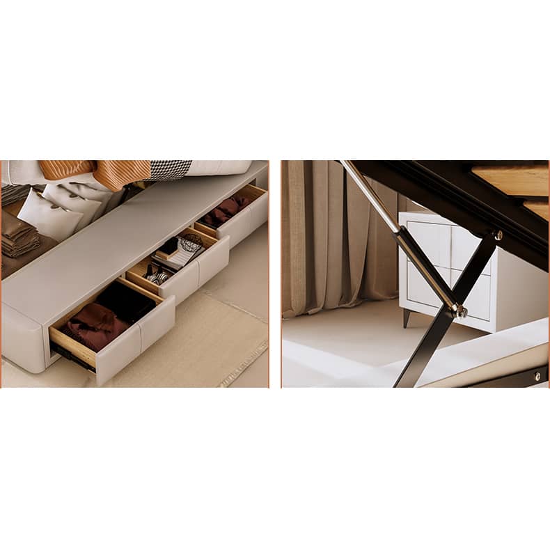 Modern Queen Size Bed with Pine Frame & Cotton Upholstered Headboard for Bedroom hmzsh-1269 Modern Queen Size Bed with Pine Frame & Cotton Upholstered Headboard for Bedroom hmzsh-1269