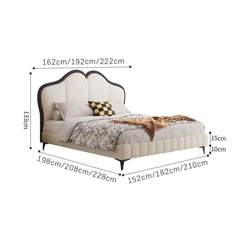 Modern Queen Pine Wood Bed Frame with Storage & Leather Upholstery Headboard hmzsh-1547 Modern Queen Pine Wood Bed Frame with Storage & Leather Upholstery Headboard hmzsh-1547