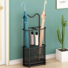 Elegant Gold Umbrella Stand - Stylish Metal Organizer for Entryway hsen-2031