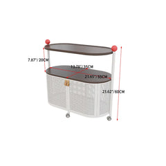 Sleek Coffee Table with Rattan Cabinet and Dark Wood Top - Modern Décor hsj-2252