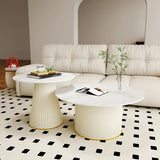 Sleek Sintered Stone Solid Wood Coffee Table Faux Leather Finish Modern Living Room Elegance hsj-2256