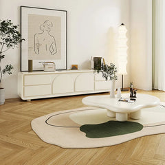 Modern White TV Cabinet - Sleek Minimalist Design for Stylish Living Rooms hsj-2260