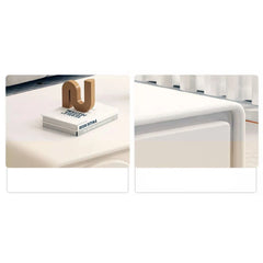 Modern White Coffee Table with Storage Drawers for Living Room Decor - hsj-2263