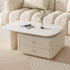 Modern Sintered Stone Coffee Table with Storage Drawers for Stylish Living Rooms hsj-2264