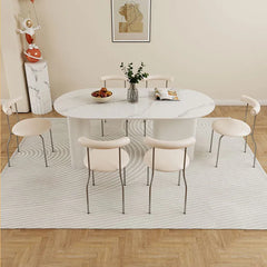 Modern Sintered Stone Faux Leather Dining Table - Elegant Durable Design for Home hsj-2272