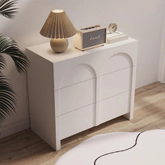 Modern Ash Wood Cabinet with Arched Design - Stylish Storage Solution hsj-2273