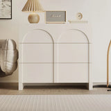 Modern Ash Wood Cabinet with Arched Design - Stylish Storage Solution hsj-2273