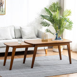 Pull-out Bamboo Coffee Table – Modern Natural Wood Finish for LIvingroom hsl-132