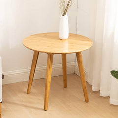 Round Bamboo Coffee Table – Elegant Natural Wood Finish for Stylish Living Space shsl-17