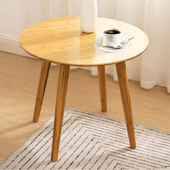 Round Bamboo Coffee Table – Elegant Natural Wood Finish for Stylish Living Space shsl-17