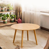 Round Bamboo Coffee Table – Elegant Natural Wood Finish for Stylish Living Space shsl-17