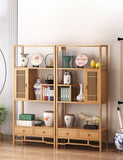 Stylish Dark Brown Bamboo Storage Rack for Home and Office Organization hsl-94