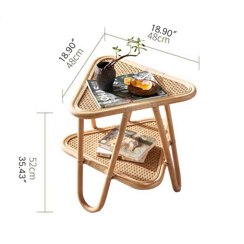 Modern Round Rattan Coffee Table & Triangle Side Table – Elegant and Durable Design htzm-1528 Modern Round Rattan Coffee Table & Triangle Side Table – Elegant and Durable Design htzm-1528