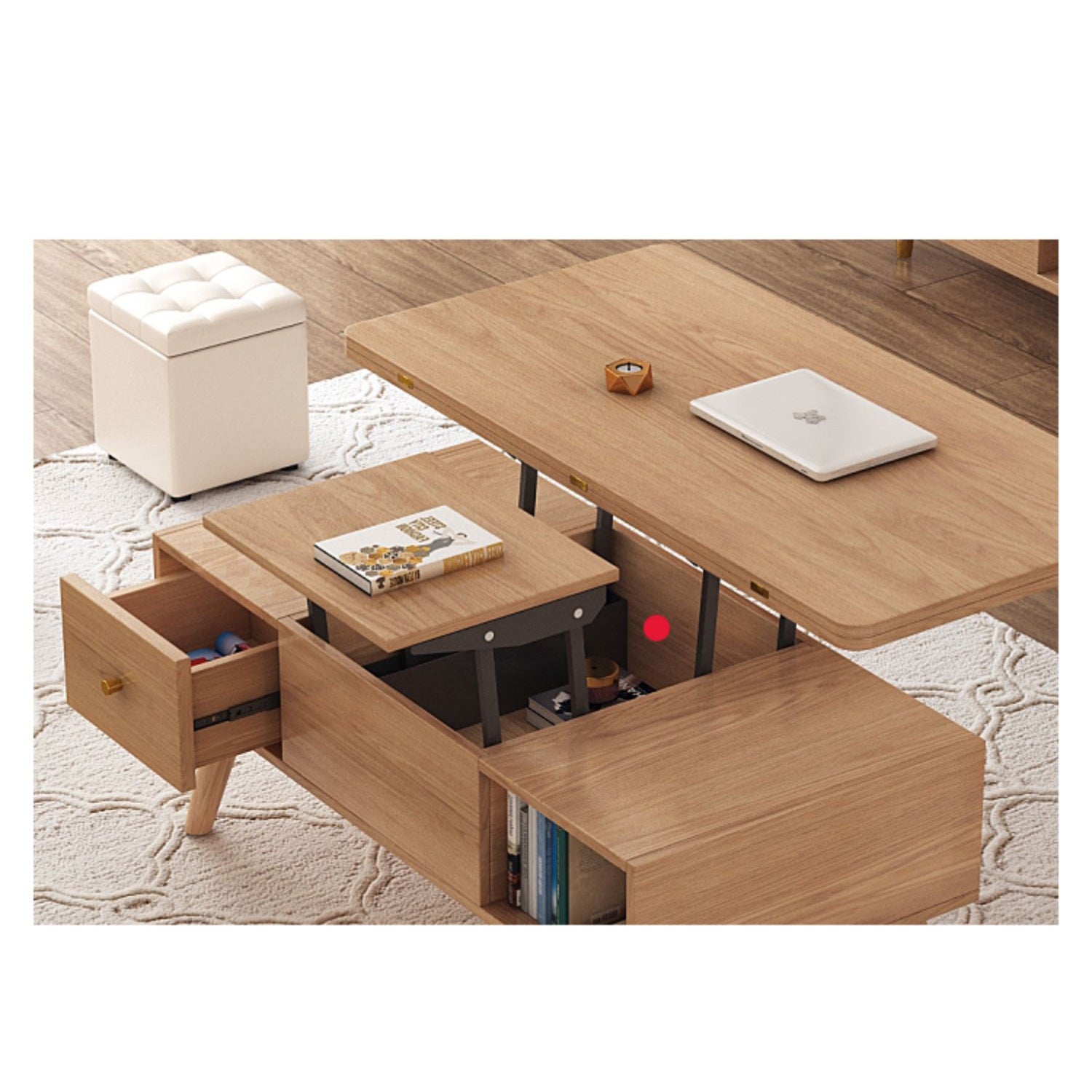 Rectangular Coffee Table with Lift-Top - Modern Design with Storage hx-1565 Rectangular Coffee Table with Lift-Top - Modern Design with Storage hx-1565