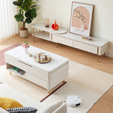 Modern Rectangular Ceramic Coffee Table with Extendable Top - Stylish and Durable For LIvingroom hx-1574