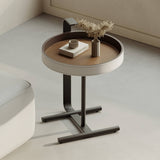 Sleek Carbon Steel Coffee Table with Stylish Faux Leather Surface - Modern Design hxj-2705