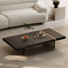 Modern Acrylic Faux Leather Coffee Table - Stylish & Durable Coffee Table for Living Room Decor hxj-2714