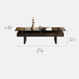 Solid Wood and Tempered Glass Coffee Table - Elegant Design for Modern Living Spaces hxj-2725