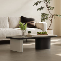 Sleek Sintered Stone Coffee Table with Durable Carbon Steel Frame hxj-2726