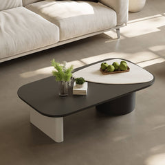 Sleek Sintered Stone Coffee Table with Durable Carbon Steel Frame hxj-2726