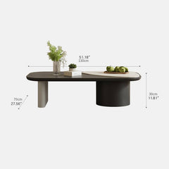 Sleek Sintered Stone Coffee Table with Durable Carbon Steel Frame hxj-2726