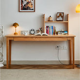 Elegant Red Oak Natural Wood Desk - Timeless Beauty for Your Home! hykmq-748