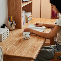 Elegant Red Oak Natural Wood Desk - Timeless Beauty for Your Home! hykmq-748