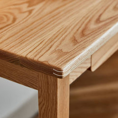 Elegant Red Oak Natural Wood Desk - Timeless Beauty for Your Home! hykmq-748