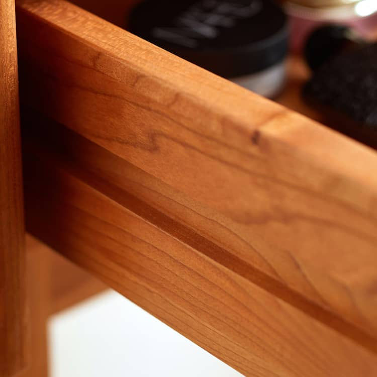 Elegant Cherry Wood Makeup Vanity with Copper Accents & Glass Top hykmq-752 Elegant Cherry Wood Makeup Vanity with Copper Accents & Glass Top hykmq-752