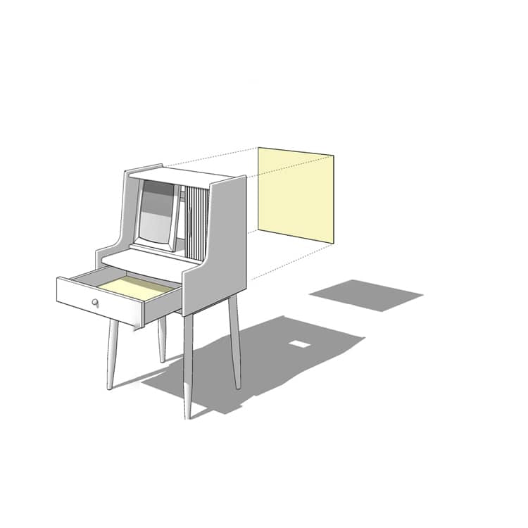 Elegant Cherry Wood Makeup Vanity with Copper Accents & Glass Top hykmq-752 Elegant Cherry Wood Makeup Vanity with Copper Accents & Glass Top hykmq-752