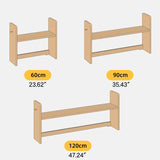 Elegant Red Oak Storage Rack with Copper Accents - Perfect for Any Space hykmq-763