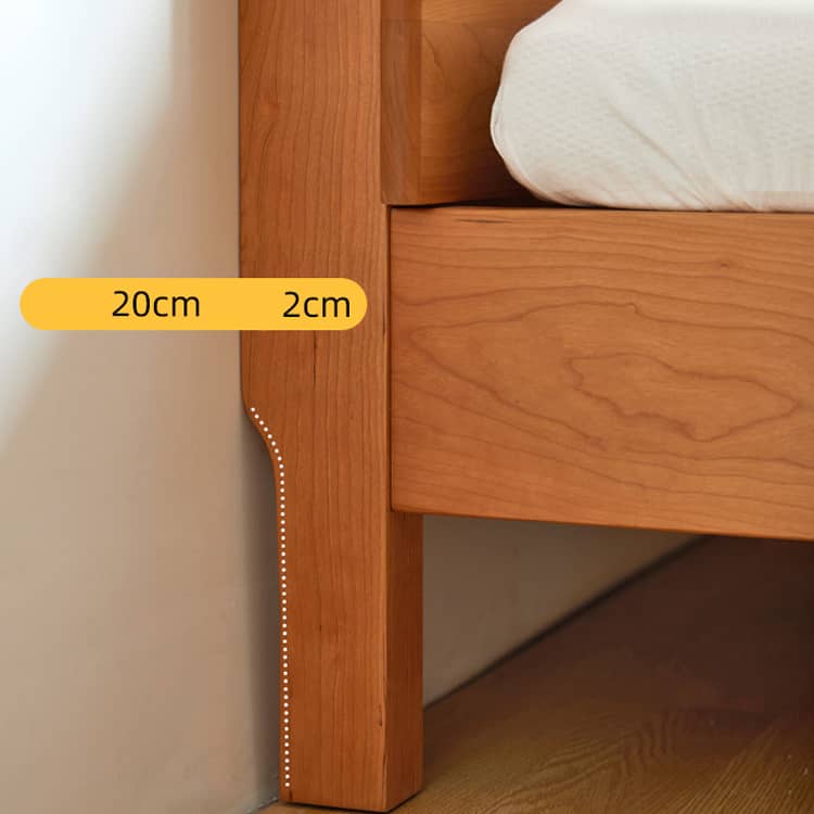 Modern Cherry Wood California King Size Bed – Durable Design with Beech Wood Frame Queen Size hykmq-772 Modern Cherry Wood California King Size Bed – Durable Design with Beech Wood Frame Queen Size hykmq-772