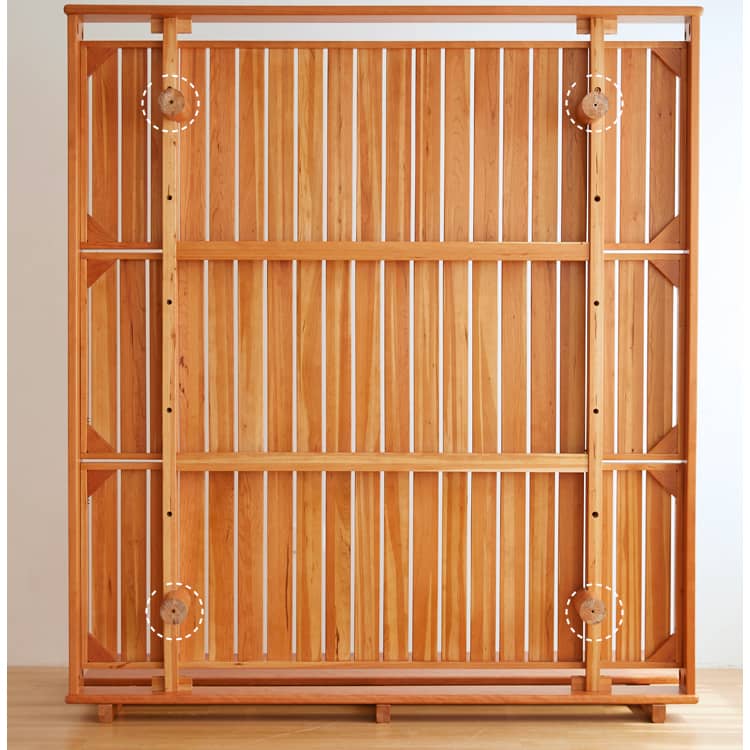 Modern Queen Size Cherry Wood Bed Frame - Natural Wood Finish California King Size Bed for Bedroom hykmq-773 Modern Queen Size Cherry Wood Bed Frame - Natural Wood Finish California King Size Bed for Bedroom hykmq-773