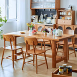 Modern Rectangular Cherry Wood Dining Table - Perfect for Dining Room hykmq-786