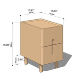 Stylish Red Oak & Cherry Wood Ply Nightstand for Elegant Bedroom Decor hykmq-792