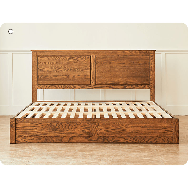Luxurious Oak Wood Bed in Brown Queen Size with Storage California King Size Design for Your Room hym-479 Luxurious Oak Wood Bed in Brown Queen Size with Storage California King Size Design for Your Room hym-479