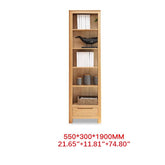 Stunning Brown Oak and Tung Wood Cabinet with Stylish Metal Accents hym-483