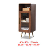 Exquisite Brown Tung Wood Cabinet with Metal Accents for Modern Living Spaces hym-486