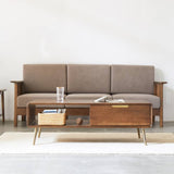 Rectangular Wooden Coffee Table with Drawer Storage and lift-up top - Modern with Metal Legs hym-490