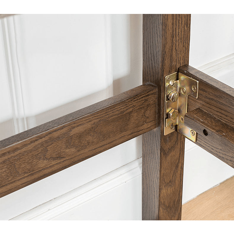 Stylish Bed with Natural Oak, Pine & Cotton-Ramie Upholstery – Elegant Brown, Off White & Gray Finish hym-630 Stylish Bed with Natural Oak, Pine & Cotton-Ramie Upholstery – Elegant Brown, Off White & Gray Finish hym-630