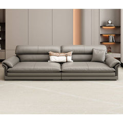 Luxurious Gray Faux Leather Sofa with Pine Wood Frame - Durable Design for Living Room hzh-1360
