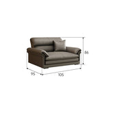 Luxurious Gray Faux Leather Sofa with Pine Wood Frame - Durable Design for Living Room hzh-1360