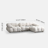 Luxurious White Pine Sofa - Elegant & Comfortable Living Room Furniture my-353