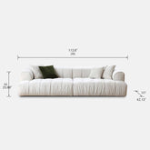 Luxurious White Pine Suede Silk Sofa - Ultimate Comfort and Elegance my-363