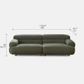 Luxurious Dark Green Pine Sofa - Elegant Comfort for Your Living Room my-369